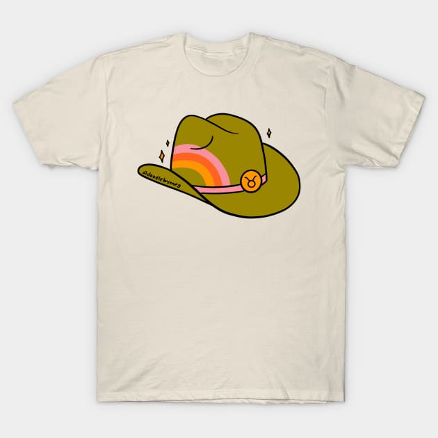Taurus Cowboy Hat T-Shirt by Doodle by Meg